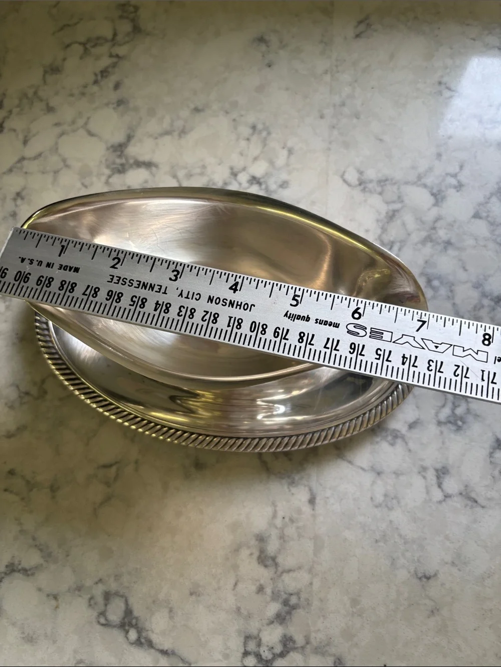 Vintage Castleton Silver-Plate Gravy Boat with Attached Underplate #683
